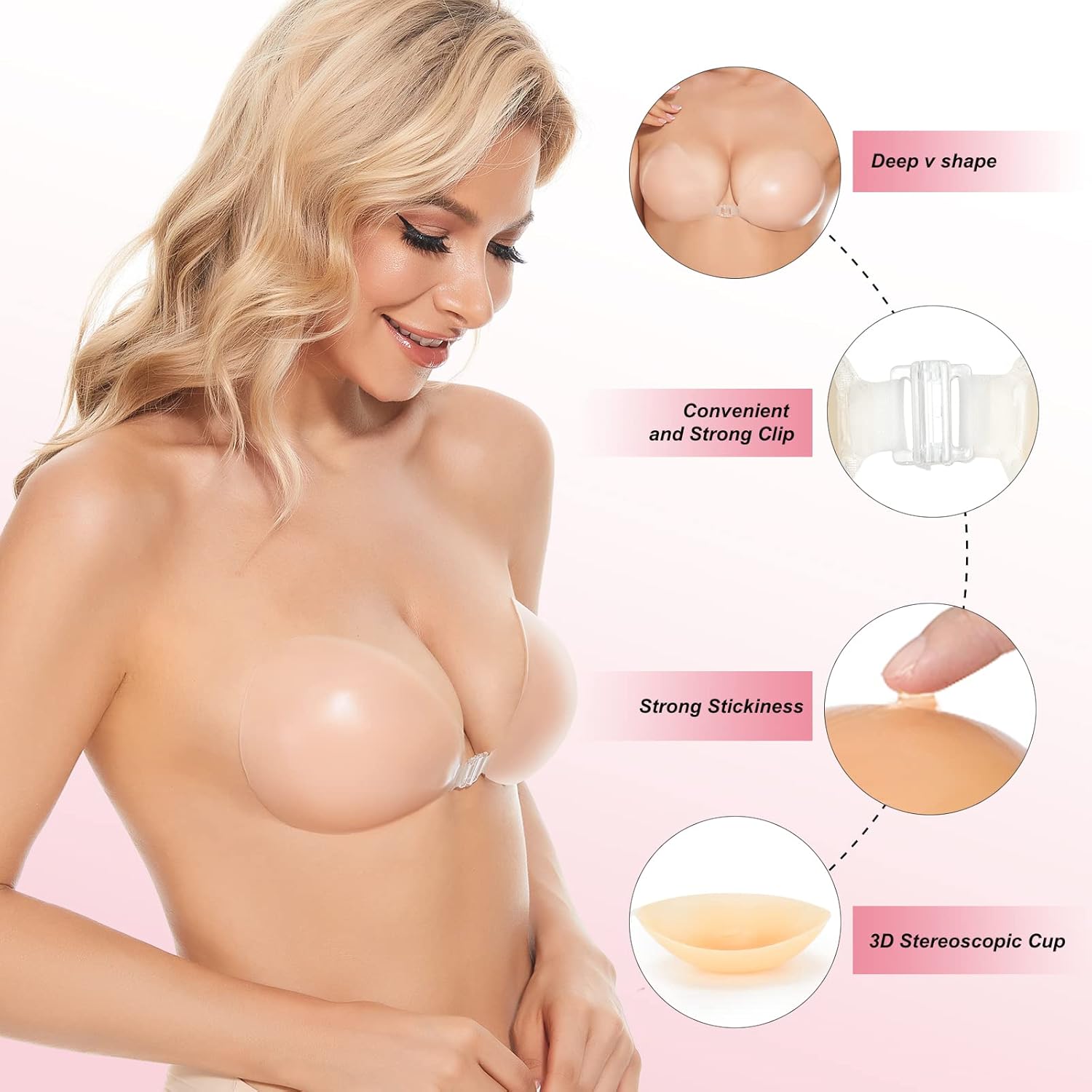 Silicone Bra Adhesive - Yapışkanlı Sütyen Push Up Yapışkanlı Sütyenler