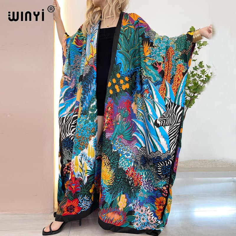 Robe Silk Women - WINYI afrika orta doğu kimono kadın