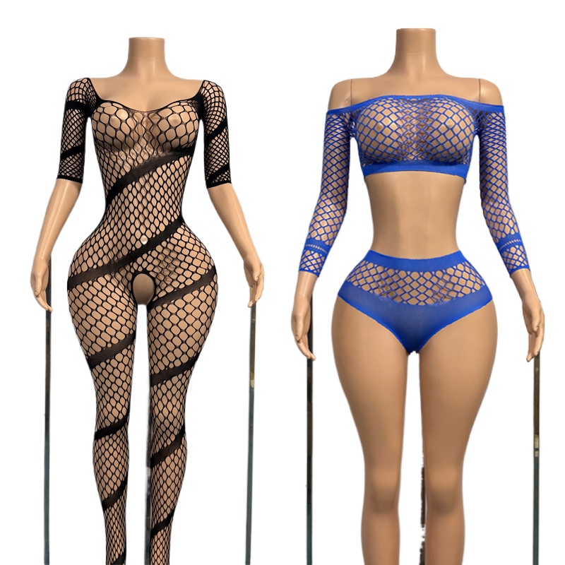 Babydoll Chemise Night - Büyük Beden Bodysuit Oyuklu İç Çamaşırı