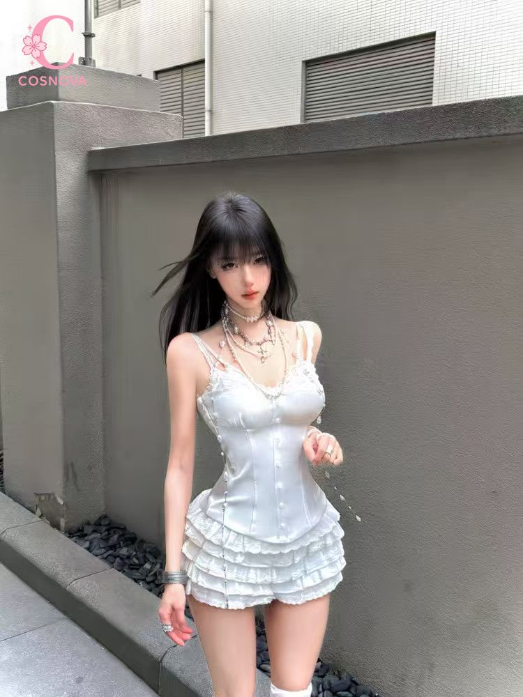 Cami Top Lace - Koket Dantel Korse 2 Parça Takım