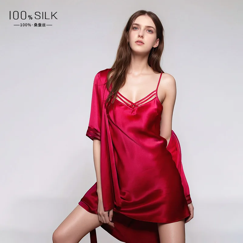 Robe Silk Women - 19MM %100 Dut İpek Sabahlık Kimono