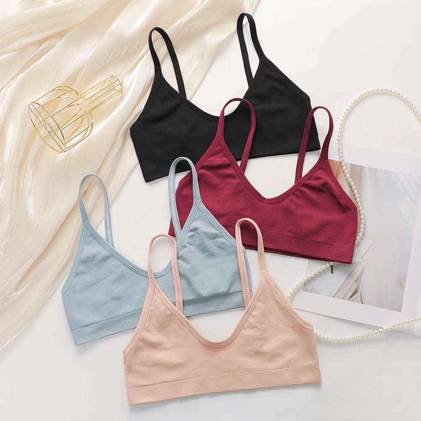 Bralette Wireless Soft - Kadınlar için dikişsiz, balensiz, yumuşak, derin