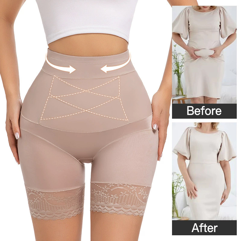 Seamless Underwear Women - Kadınlar İçin Dantelli Güvenlik Şortları Yüksek