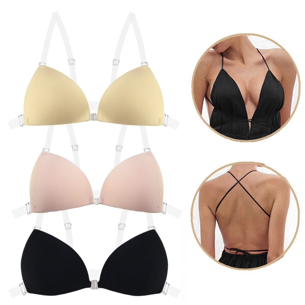 Push Up Bra Padded - Kadınlar için yapışkan sutyen Backless düğün