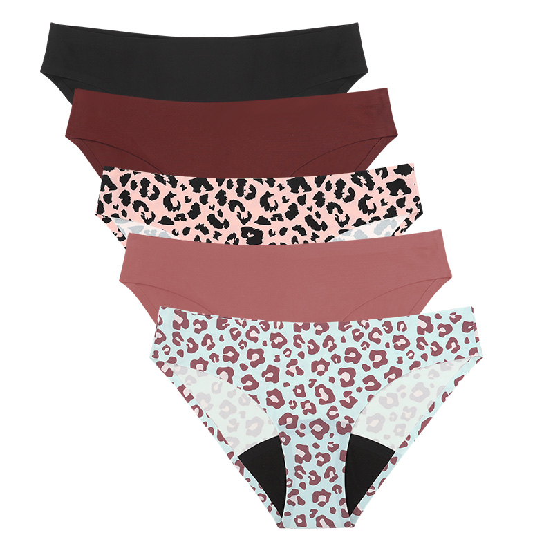 Period Panty Absorbent - Yeni Stil Leopar Kadın Nefes Regl
