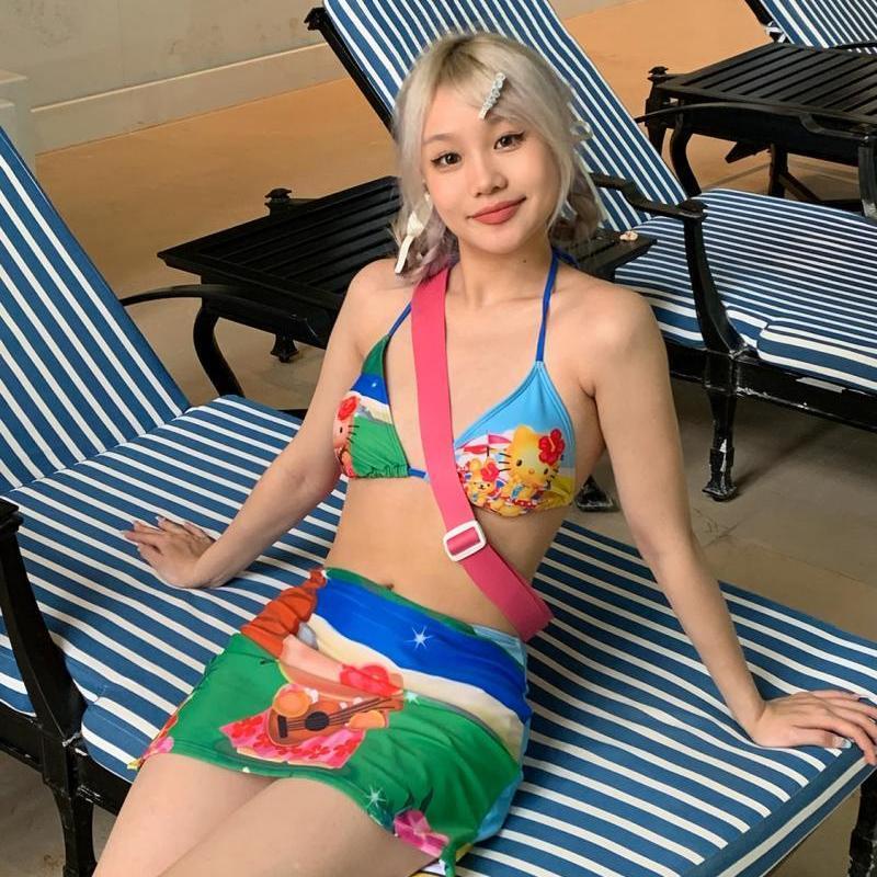 Thong Bikini Women - Y2K Kızlar Kawaii Hello Kitty Mayo