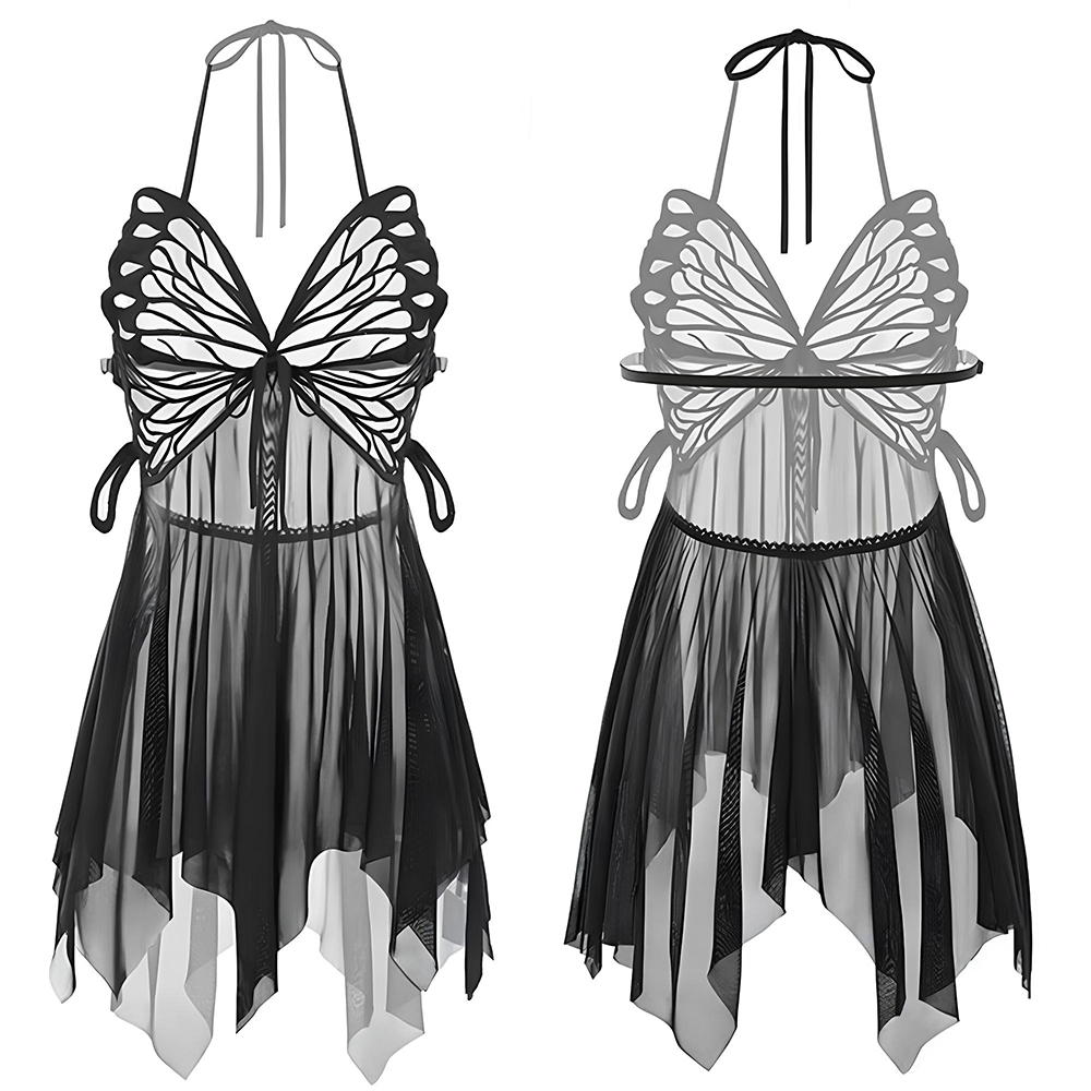 Babydoll Chemise Night - Kadın Chemise Gecelik Porno Pijama V