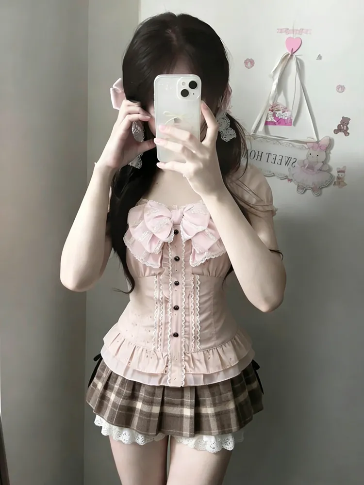 Cami Top Lace - Japon Tatlı Üç Parçalı Set Kadın
