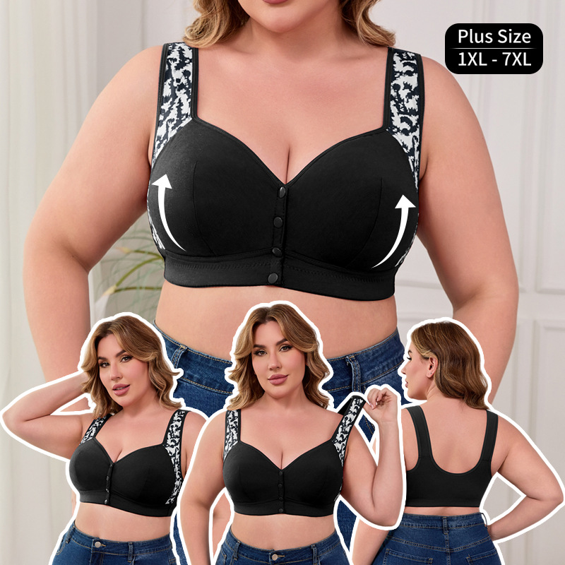Seamless Underwear Women - XL-7XL Artı Boyutu Ön Toka Sutyen