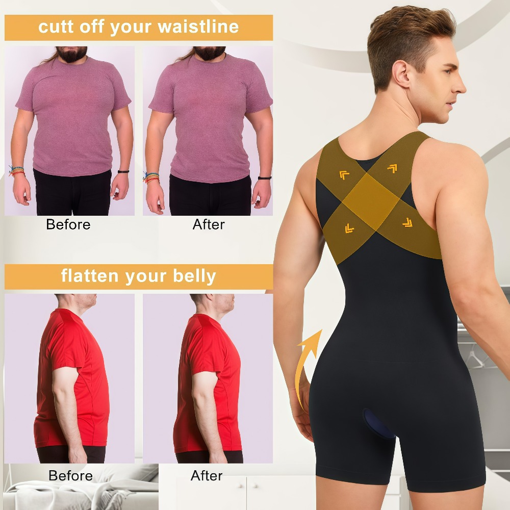 1 adet erkek dikişsiz sıkıştır - Shapewear Bodysuit Firm incelemesi ve fiyatı