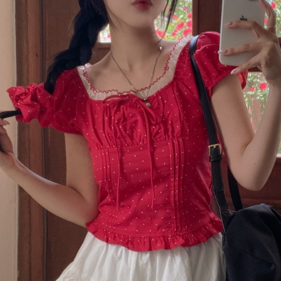 Yazlık Tatlı Balon Kol Puantiy - Corset Waist Cinch incelemesi ve fiyatı
