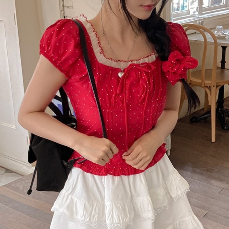Yazlık Tatlı Balon Kol Puantiy - Corset Waist Cinch incelemesi ve fiyatı