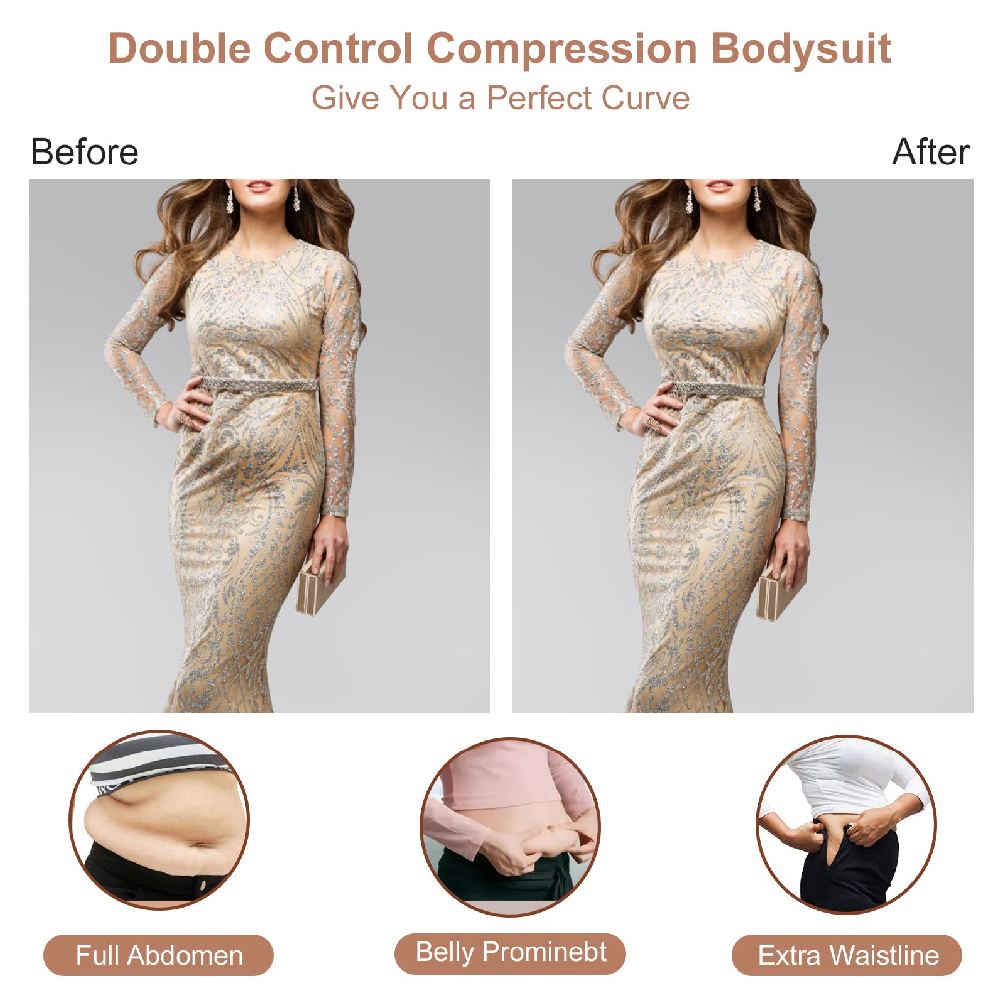 Kadınlar İçin Derin V Yaka Sır - Shapewear Bodysuit Firm incelemesi ve fiyatı