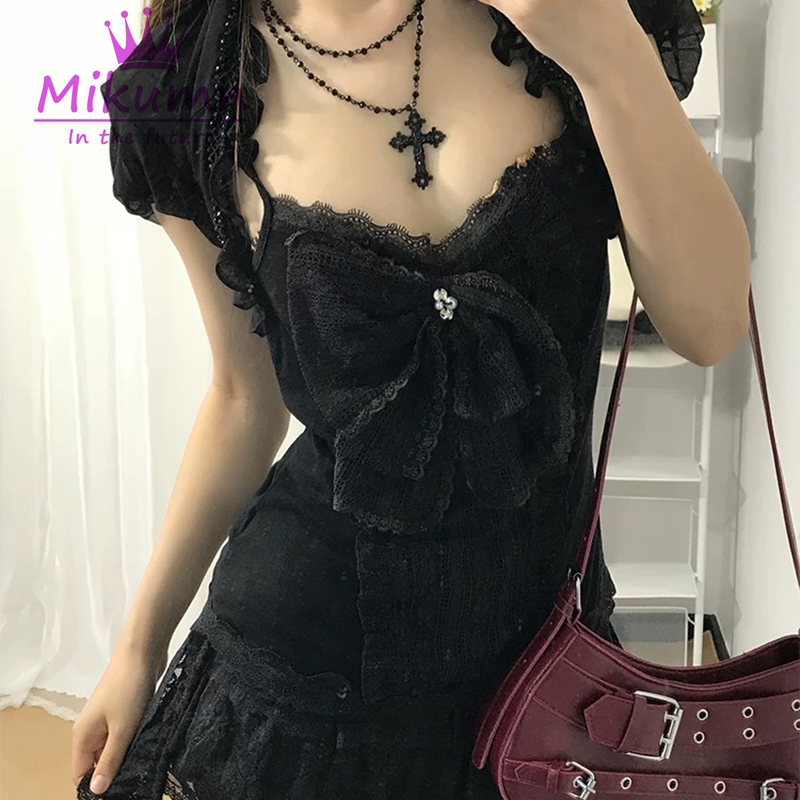 Mikumn Gotik Lolita Siyah Dant - Cami Top Lace incelemesi ve fiyatı