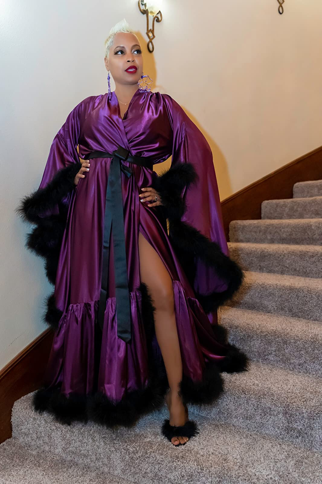 Kadınlar için bornoz Flare kol - Robe Silk Women incelemesi ve fiyatı