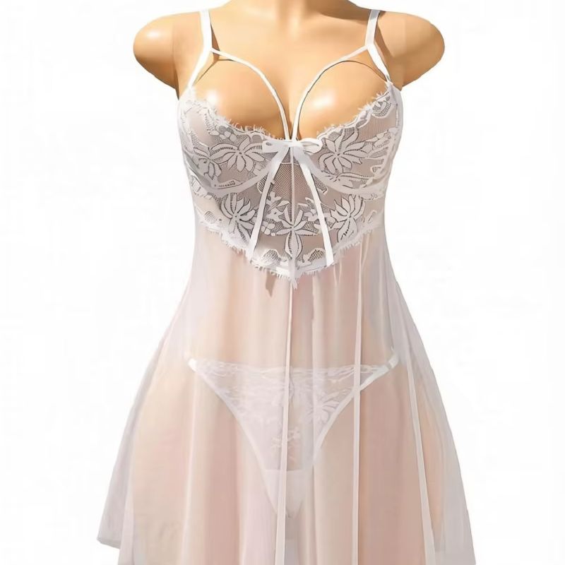 Kadın Beyaz Dantel Babydoll İç - Babydoll Chemise Night incelemesi ve fiyatı