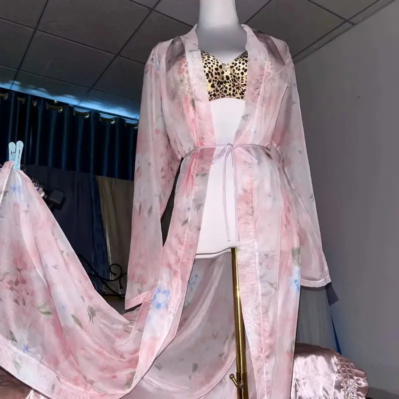 Pembe İpek Baskılı Askılı Gece - Robe Silk Women incelemesi ve fiyatı