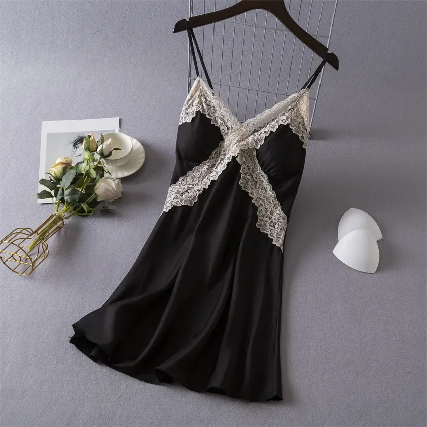 Kadın Seksi İç Giyim Saten Gec - Babydoll Chemise Night incelemesi ve fiyatı
