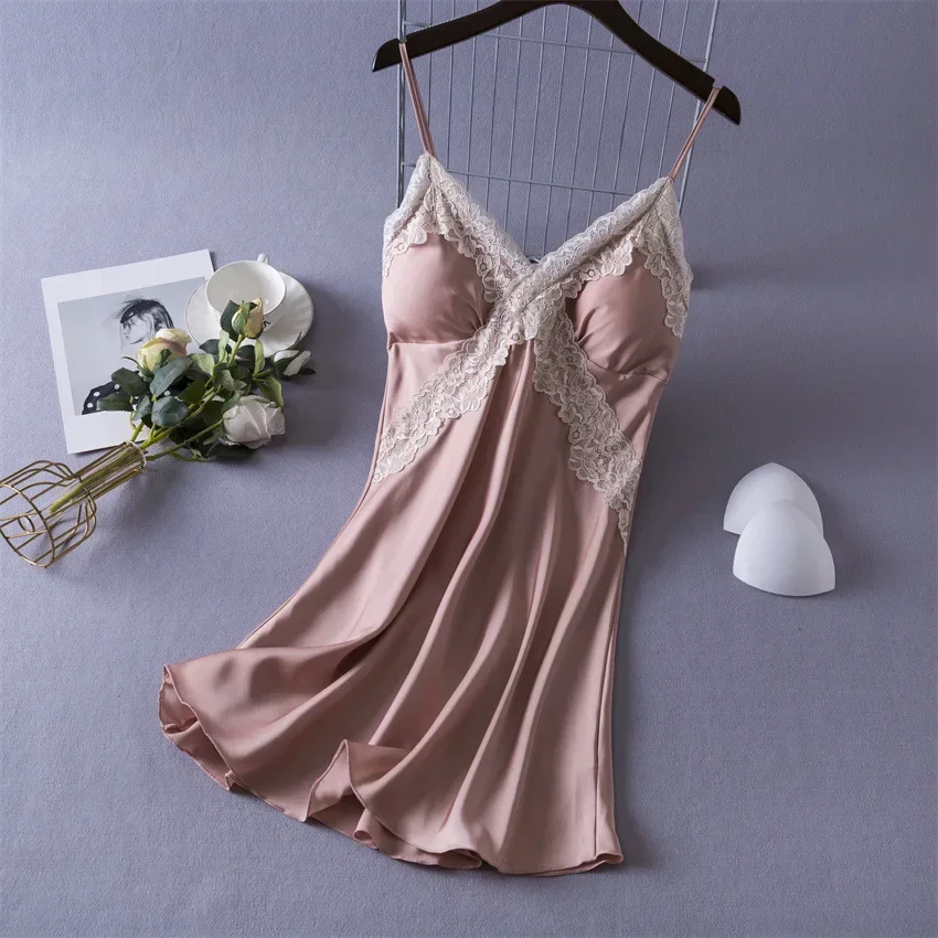 Kadın Seksi İç Giyim Saten Gec - Babydoll Chemise Night incelemesi ve fiyatı