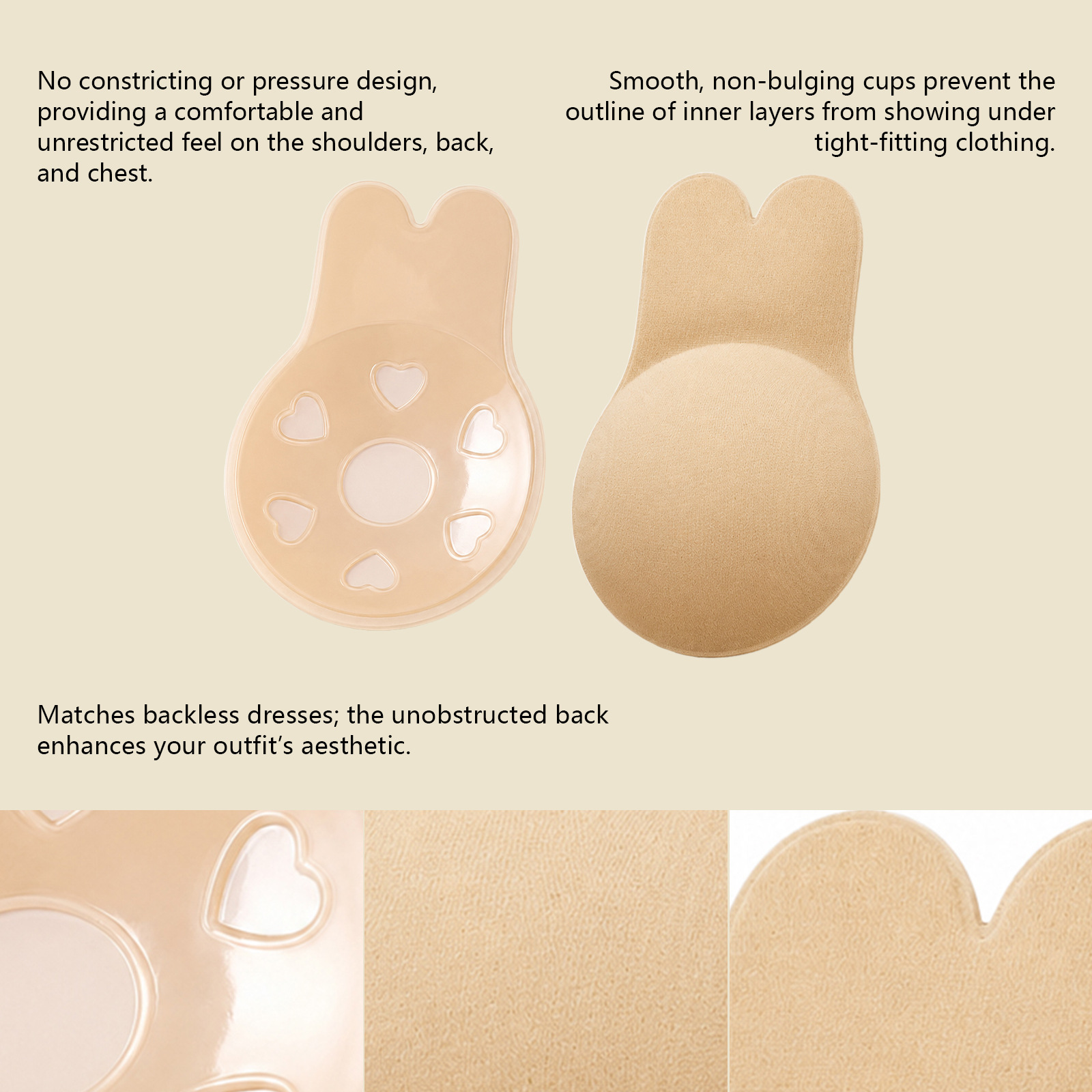 Tavşan Kulağı Görünmez Göğüs U - Nipple Cover Pasties incelemesi ve fiyatı