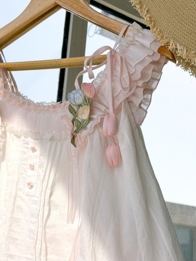 Tatlı Kawaii Fırfır Trim Lale  - Cami Top Lace incelemesi ve fiyatı
